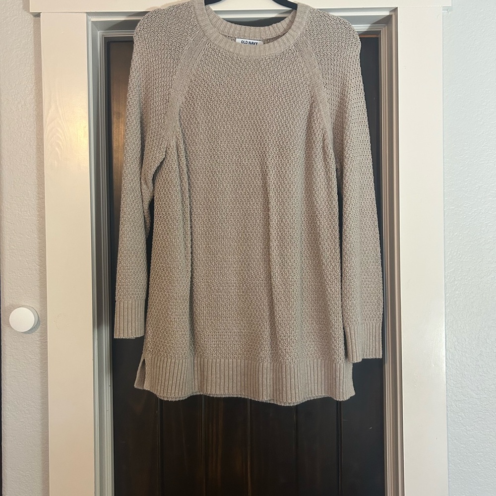 Old Navy Tan Crew Neck Sweater Medium Weight